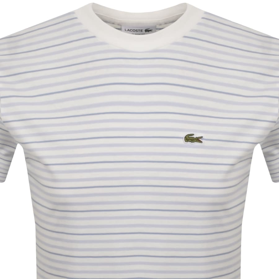 Image number 2 for Lacoste Stripe T Shirt White