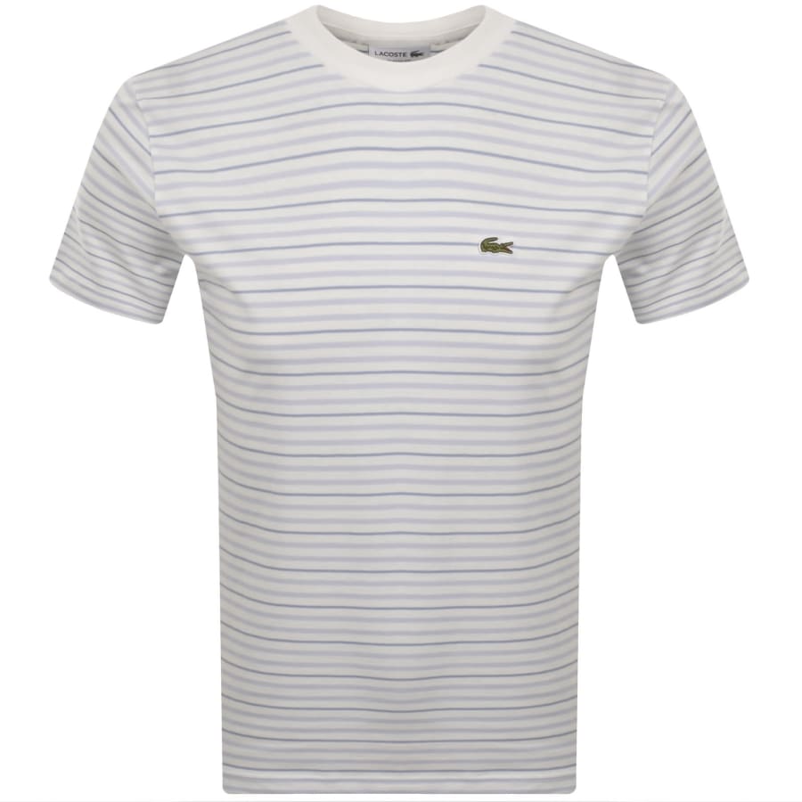 Image number 1 for Lacoste Stripe T Shirt White