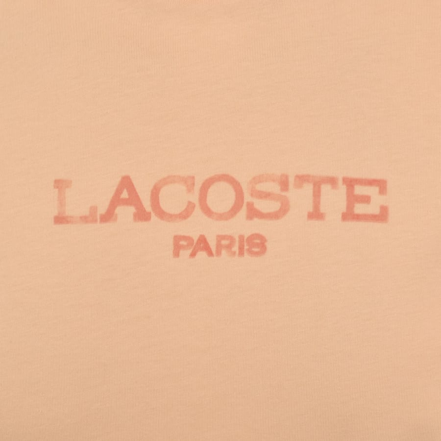 Image number 3 for Lacoste Printed Logo T Shirt Orange