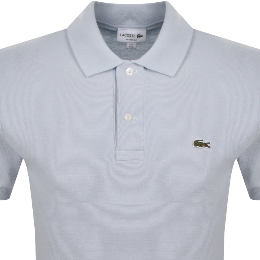 Image number 2 for Lacoste Knit Polo Shirt Light Blue