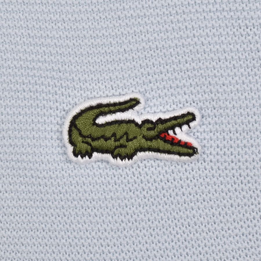 Image number 3 for Lacoste Knit Polo Shirt Light Blue