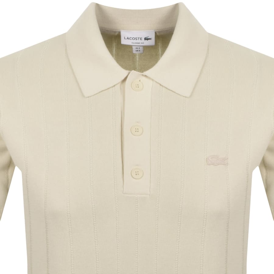 Image number 2 for Lacoste Knit Polo Shirt Cream
