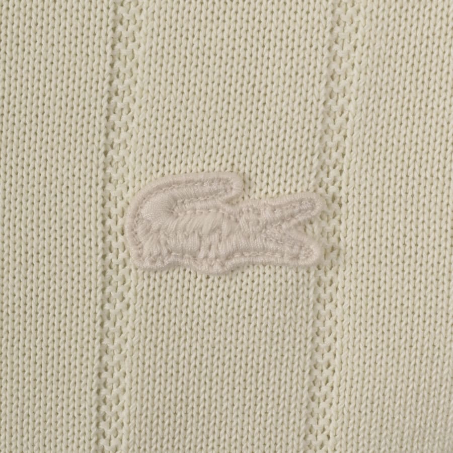 Image number 3 for Lacoste Knit Polo Shirt Cream