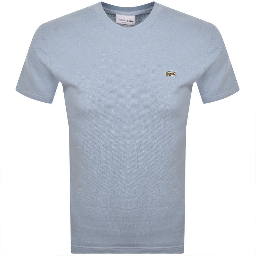 Image number 1 for Lacoste Crew Neck Pique T Shirt Light Blue