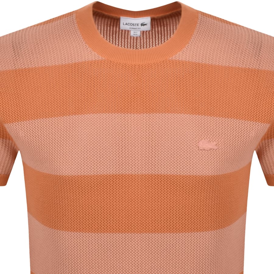 Image number 2 for Lacoste Short Sleeve Jumper Orange