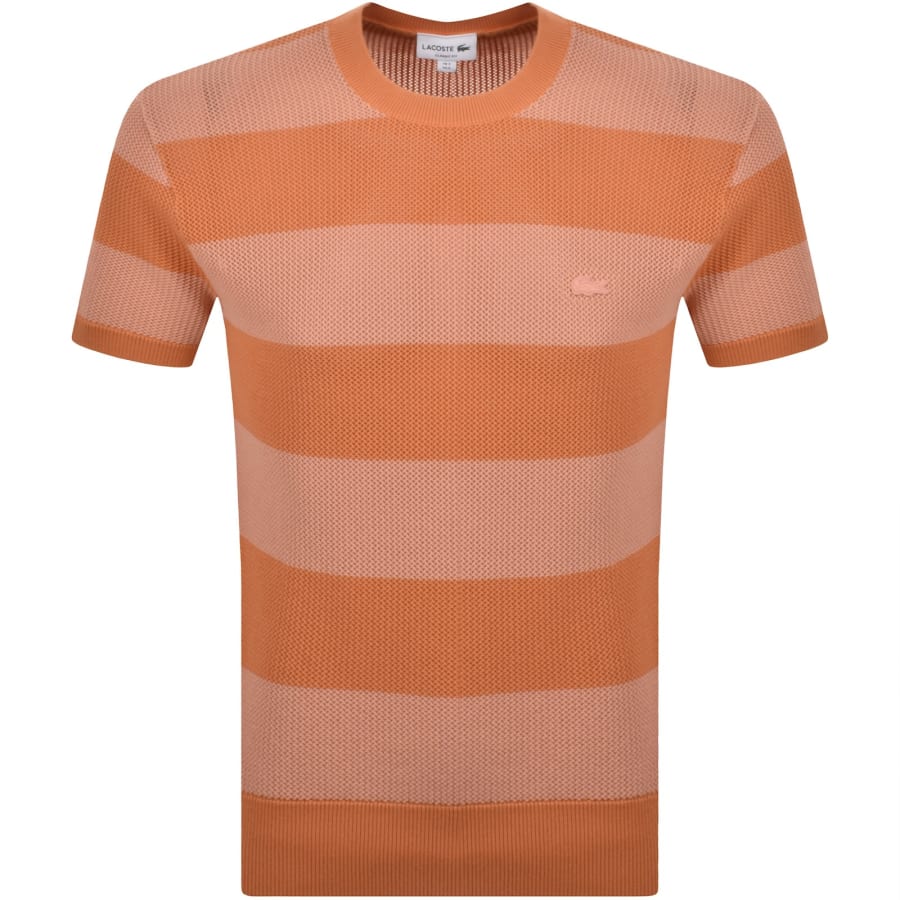 Image number 1 for Lacoste Short Sleeve Jumper Orange