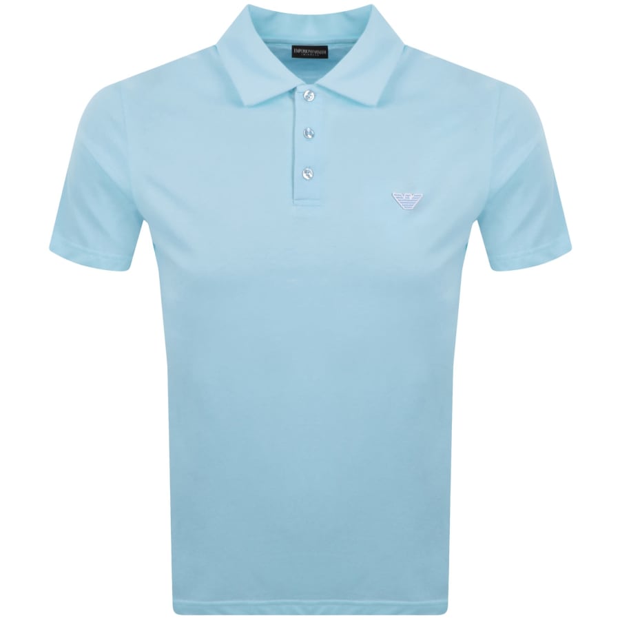 Image number 1 for Emporio Armani Short Sleeved Polo T Shirt Blue