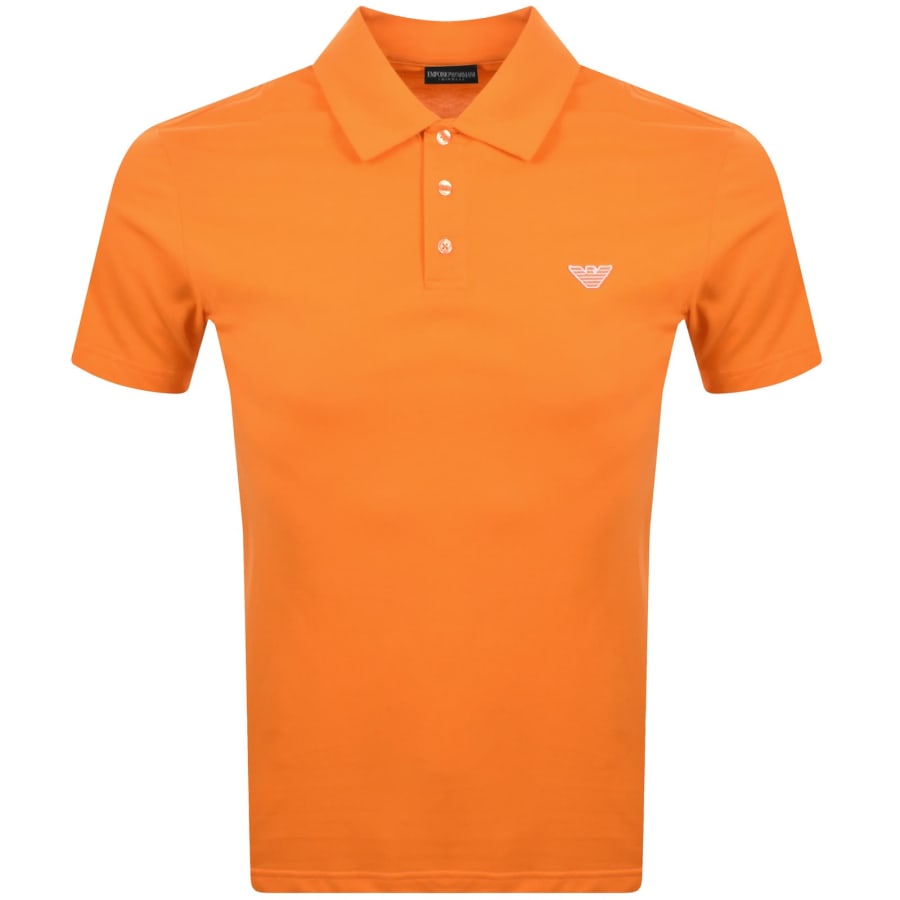 Image number 1 for Emporio Armani Short Sleeved Polo T Shirt Orange