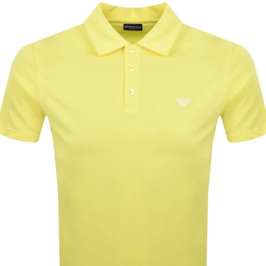 Image number 2 for Emporio Armani Short Sleeved Polo T Shirt Yellow