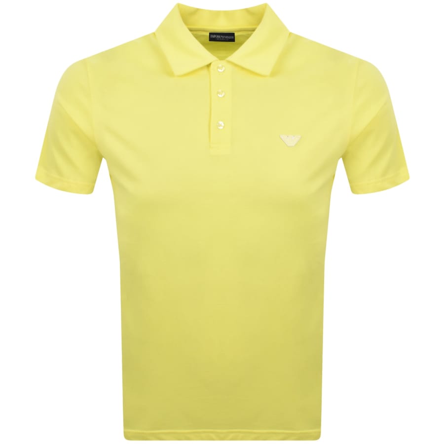 Image number 1 for Emporio Armani Short Sleeved Polo T Shirt Yellow