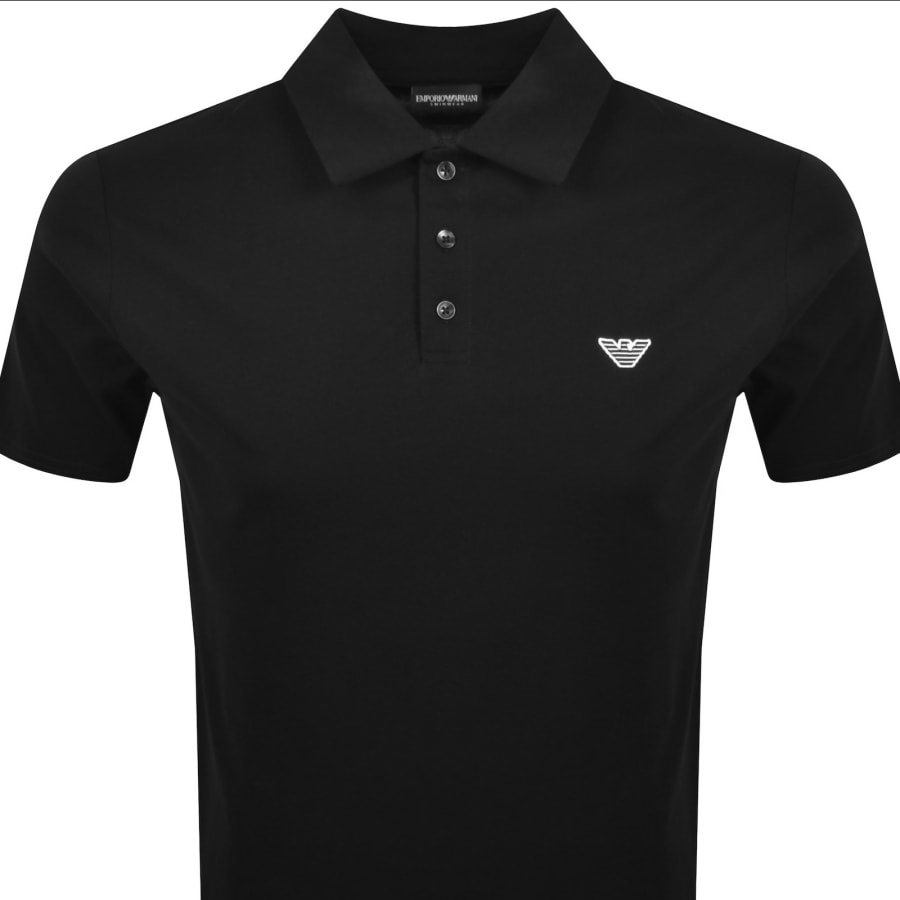 Image number 2 for Emporio Armani Short Sleeved Polo T Shirt Black