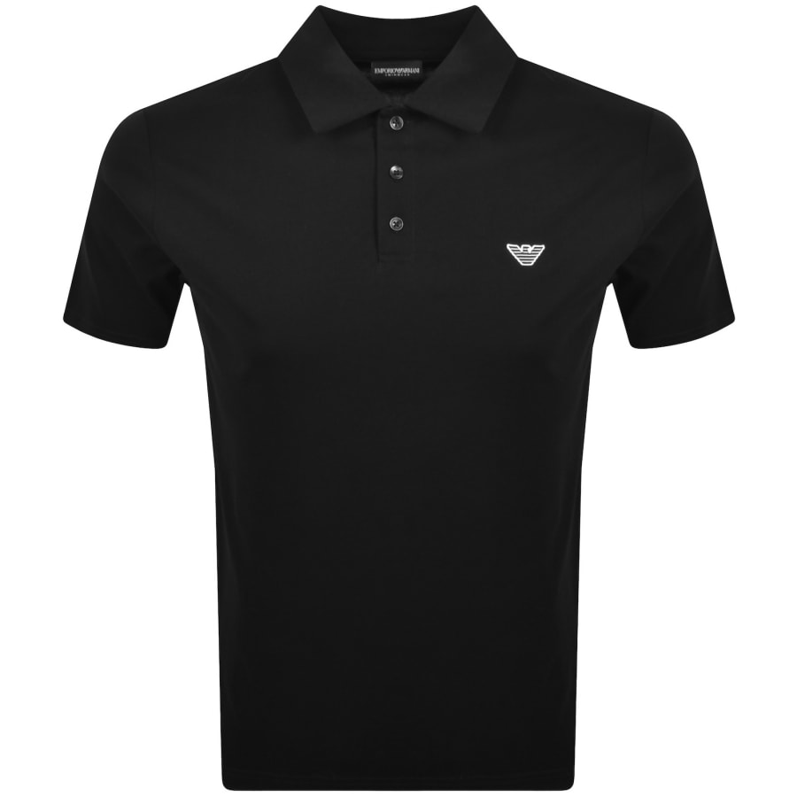 Image number 1 for Emporio Armani Short Sleeved Polo T Shirt Black