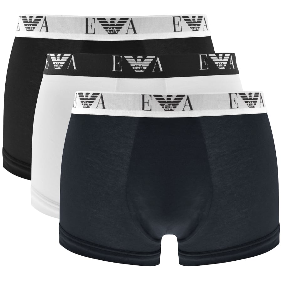 Image number 1 for Emporio Armani Underwear 3 Pack Boxer Trunks