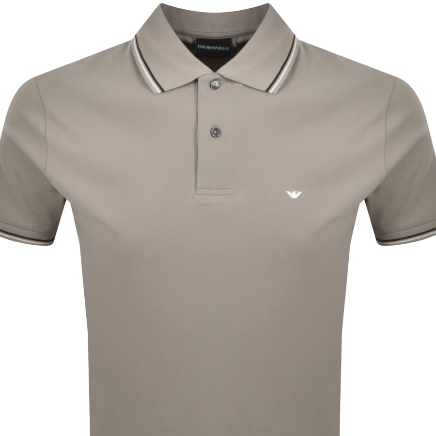 Image number 2 for Emporio Armani Short Sleeved Polo T Shirt Grey