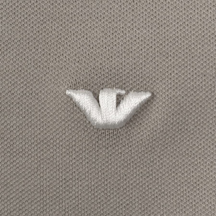 Image number 3 for Emporio Armani Short Sleeved Polo T Shirt Grey