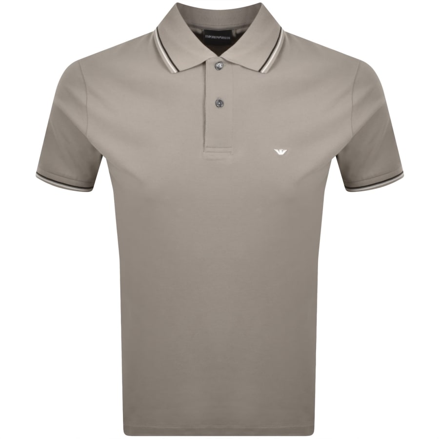 Image number 1 for Emporio Armani Short Sleeved Polo T Shirt Grey