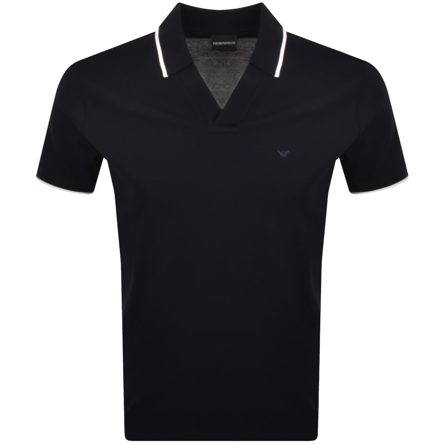 Image number 1 for Emporio Armani Short Sleeved Polo T Shirt Navy
