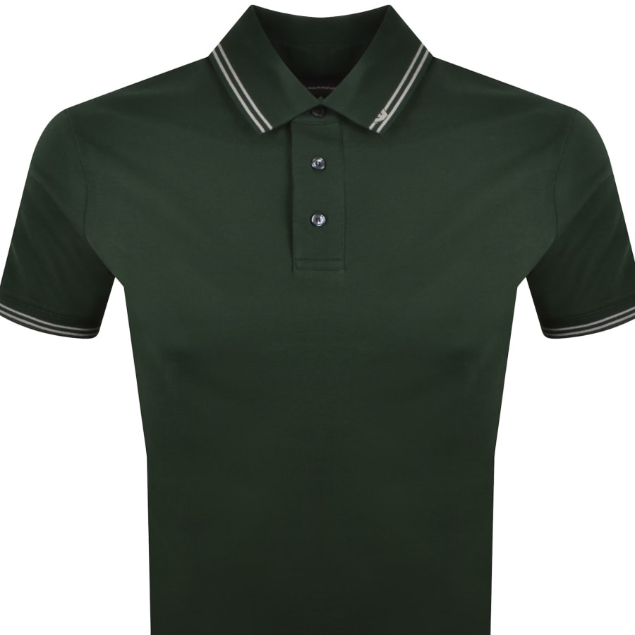 Image number 2 for Emporio Armani Short Sleeved Polo T Shirt Green