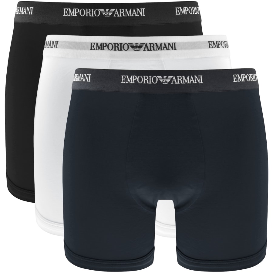 Image number 1 for Emporio Armani 3 Pack Boxers Black