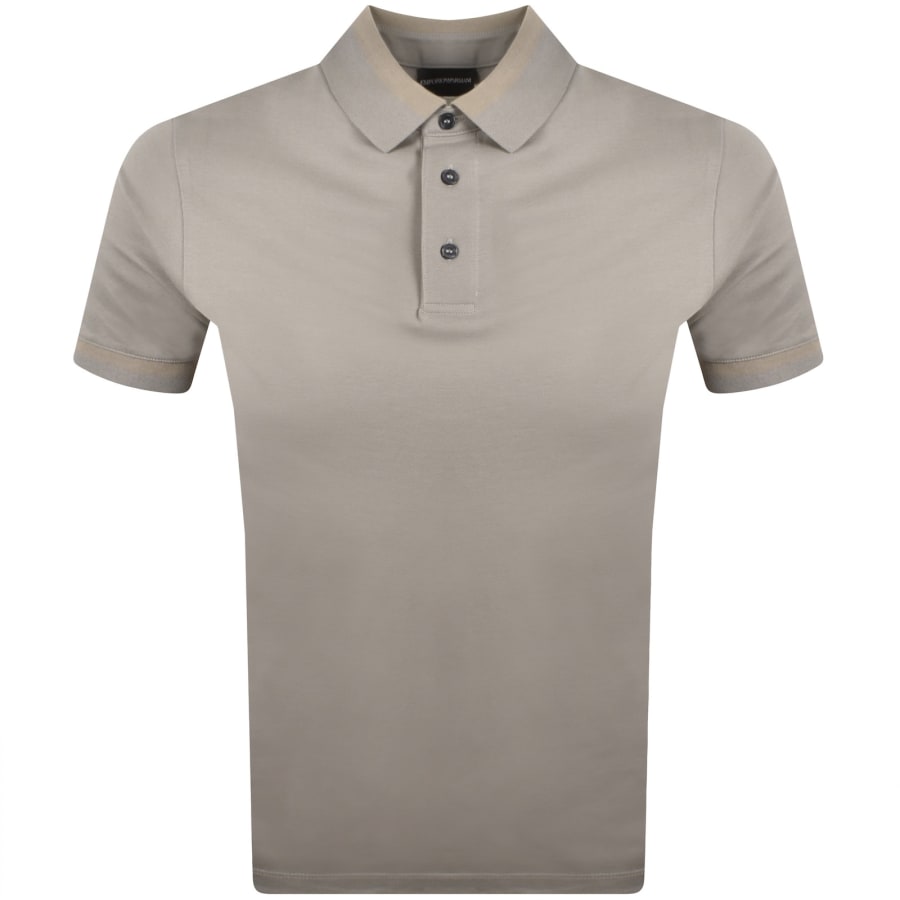 Image number 2 for Emporio Armani Short Sleeved Polo T Shirt Grey