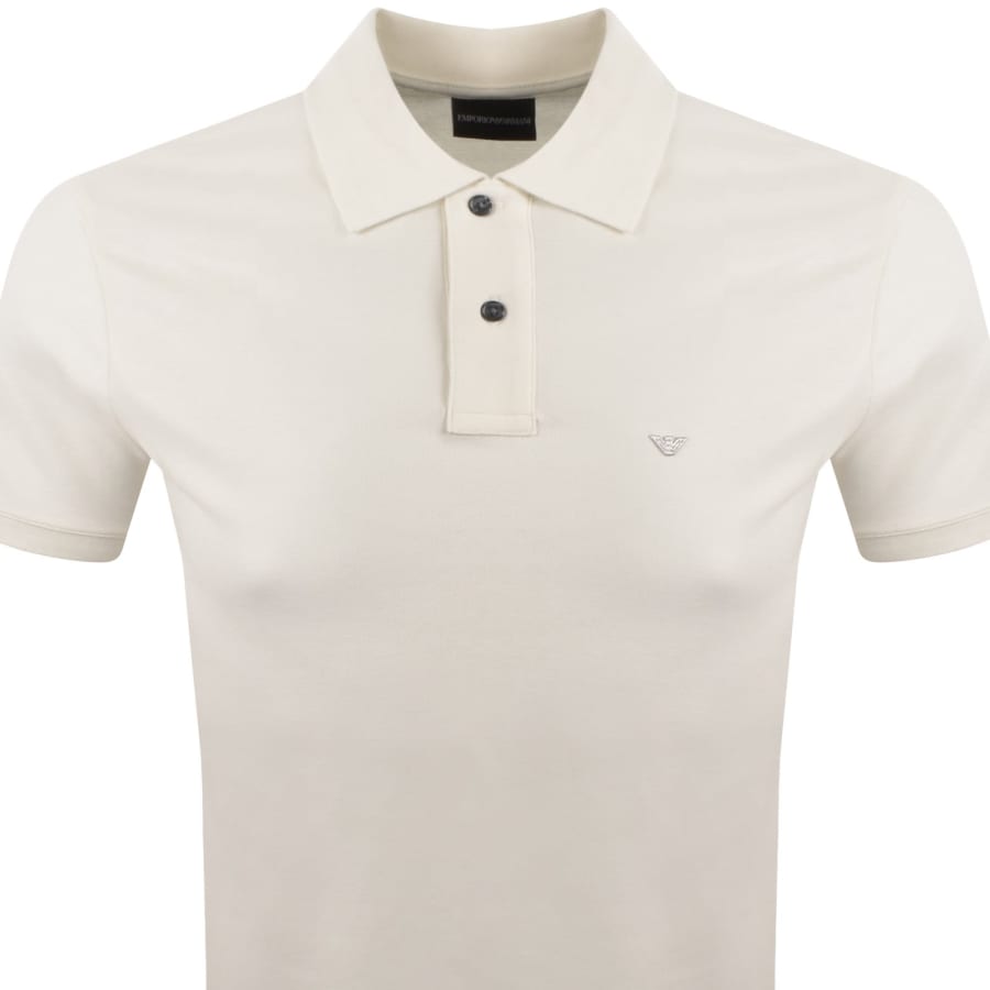 Image number 2 for Emporio Armani Short Sleeved Polo T Shirt White