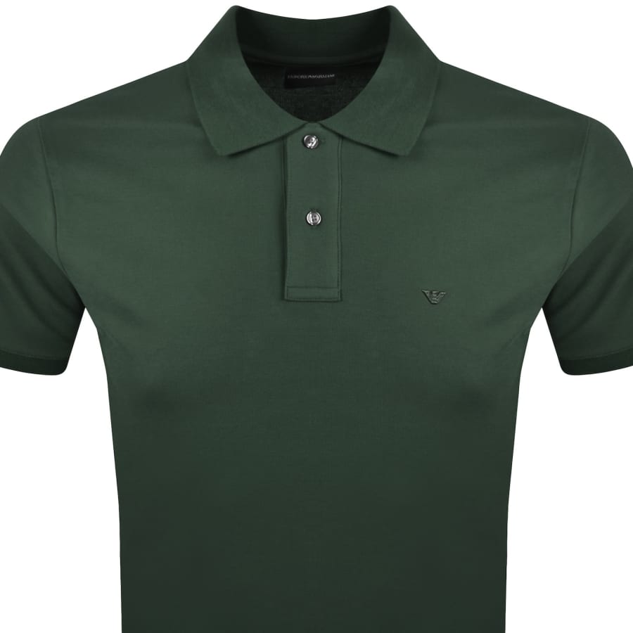 Image number 2 for Emporio Armani Short Sleeved Polo T Shirt Green