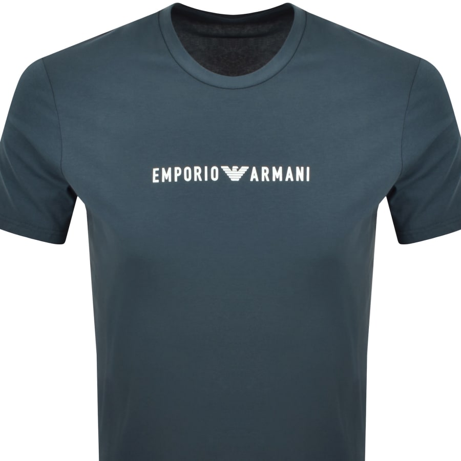 Image number 2 for Emporio Armani Crew Neck T Shirt Orion Blue