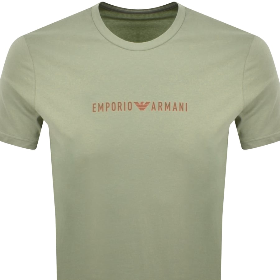 Image number 2 for Emporio Armani Crew Neck T Shirt Sage Green