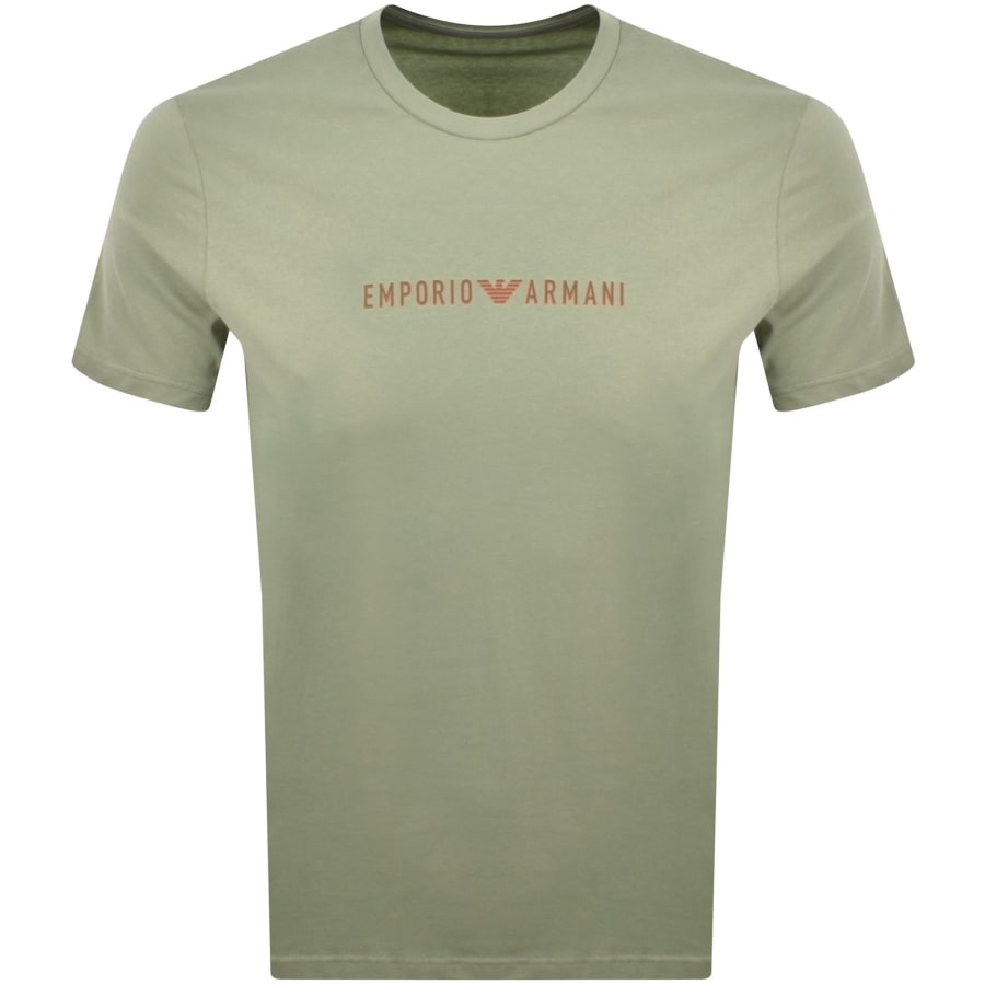 Image number 1 for Emporio Armani Crew Neck T Shirt Sage Green