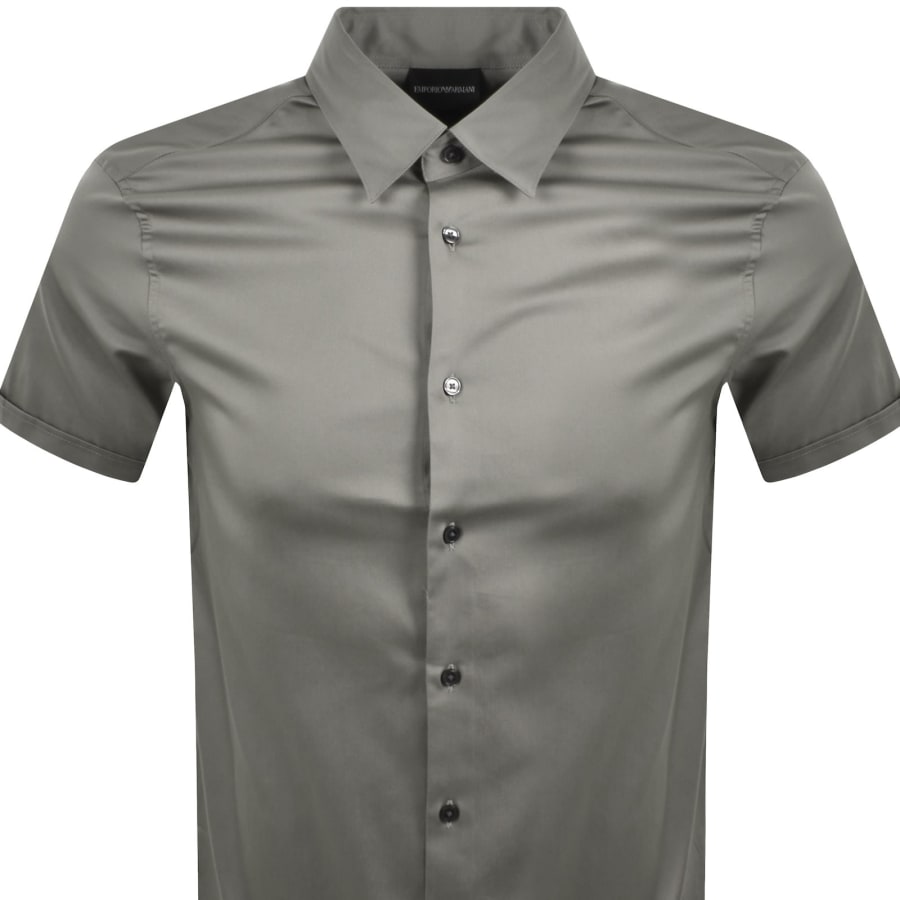 Image number 2 for Emporio Armani Short Sleeved Shirt Grey