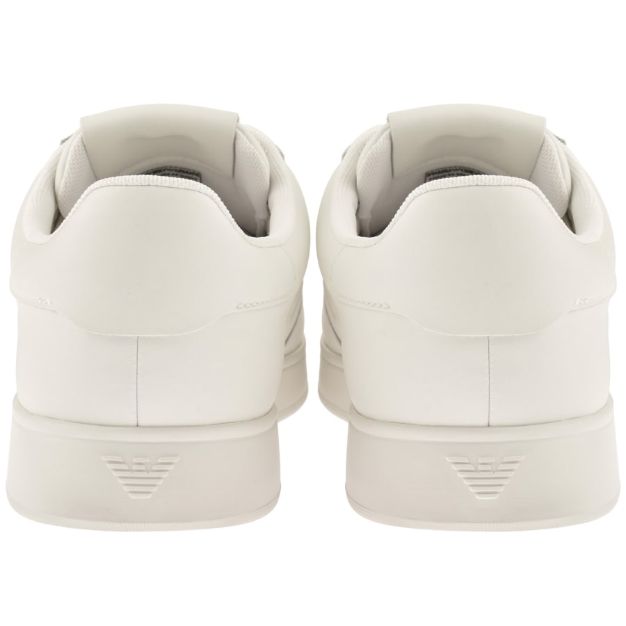 Image number 2 for Emporio Armani Leather Trainers White