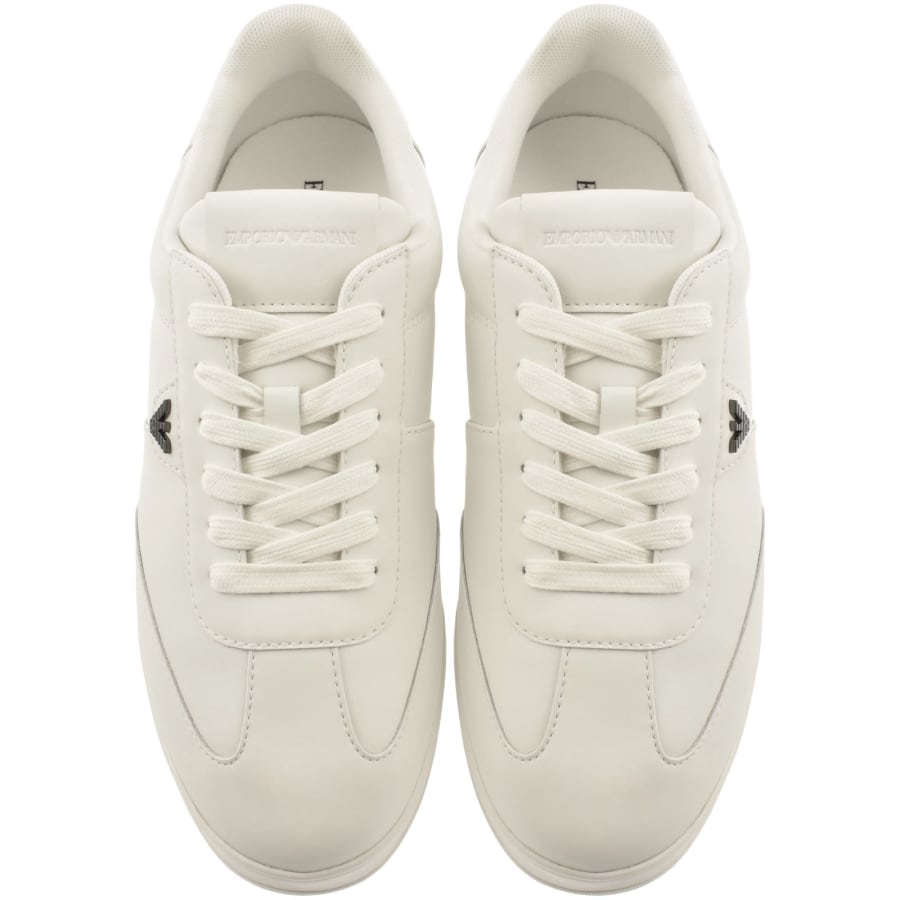 Image number 3 for Emporio Armani Leather Trainers White