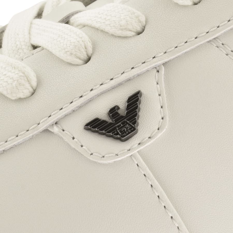 Image number 4 for Emporio Armani Leather Trainers White