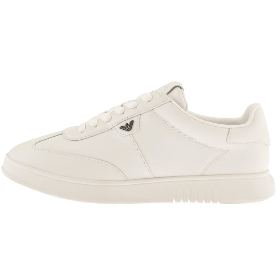 Image number 1 for Emporio Armani Leather Trainers White