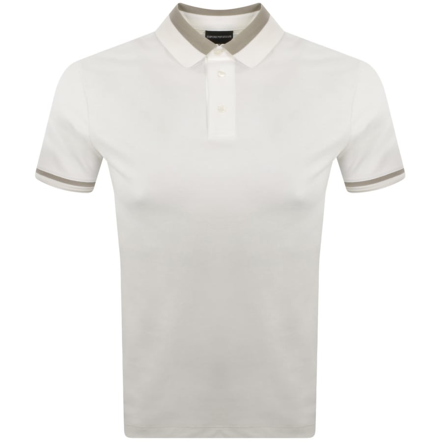 Image number 2 for Emporio Armani Short Sleeved Polo Off White