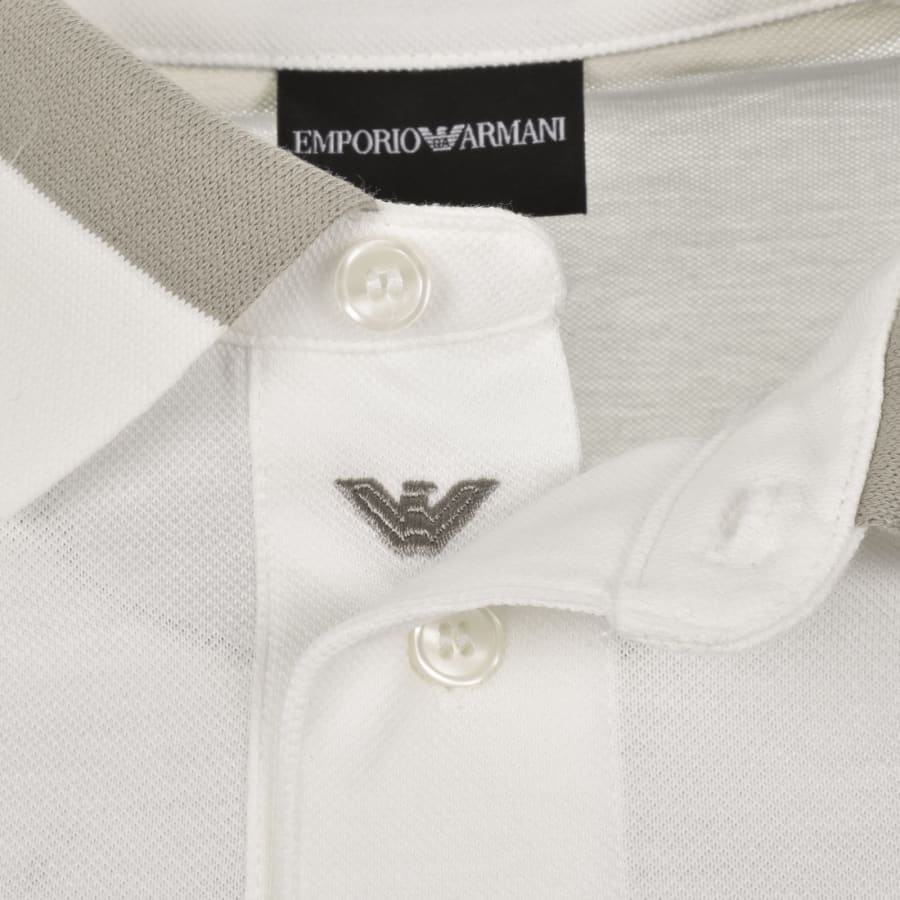 Image number 4 for Emporio Armani Short Sleeved Polo Off White