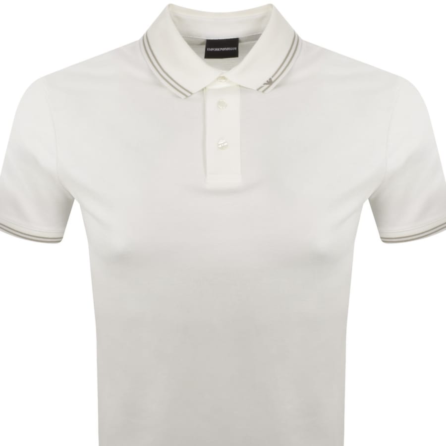 Image number 2 for Emporio Armani Short Sleeved Polo Off White