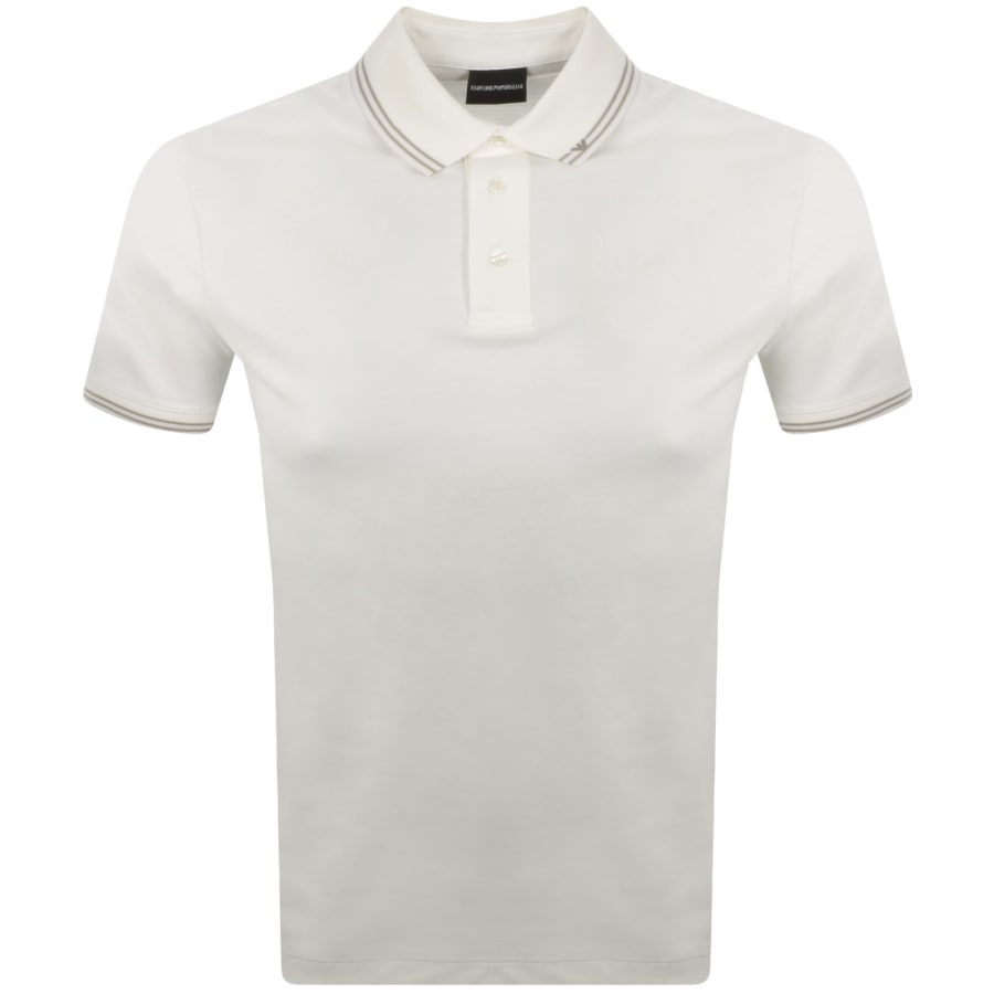 Image number 1 for Emporio Armani Short Sleeved Polo Off White