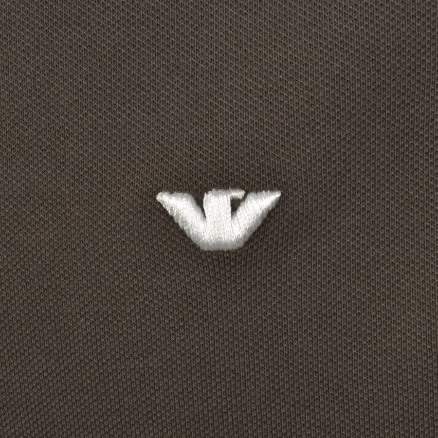 Image number 3 for Emporio Armani Short Sleeved Polo T Shirt Grey
