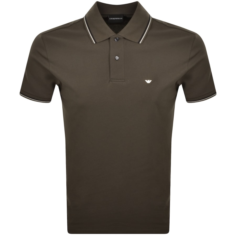 Image number 1 for Emporio Armani Short Sleeved Polo T Shirt Grey