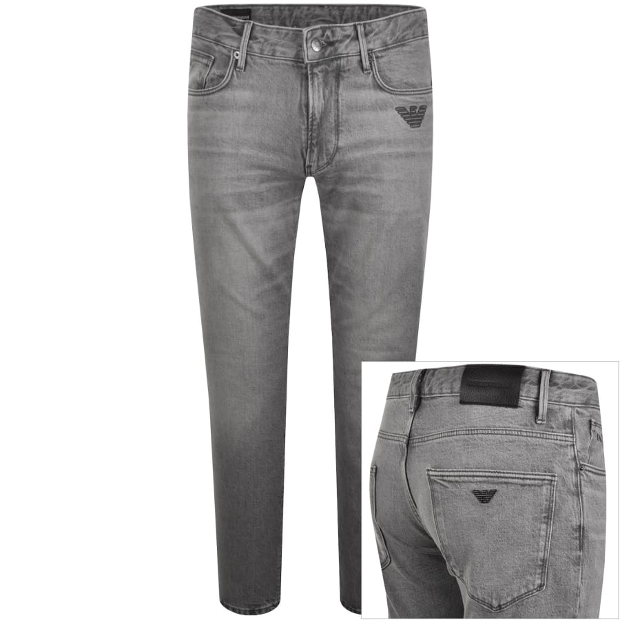 Image number 1 for Emporio Armani J06 Slim Fit Jeans Grey