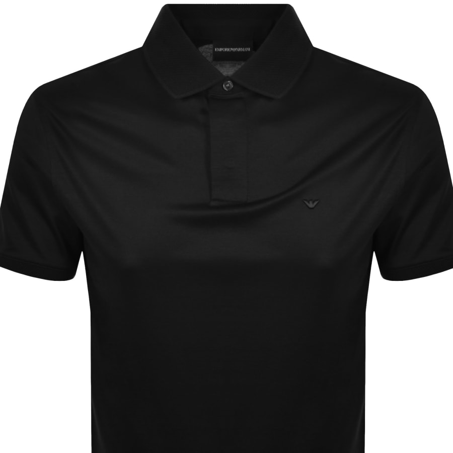 Image number 2 for Emporio Armani Short Sleeved Polo T Shirt Black