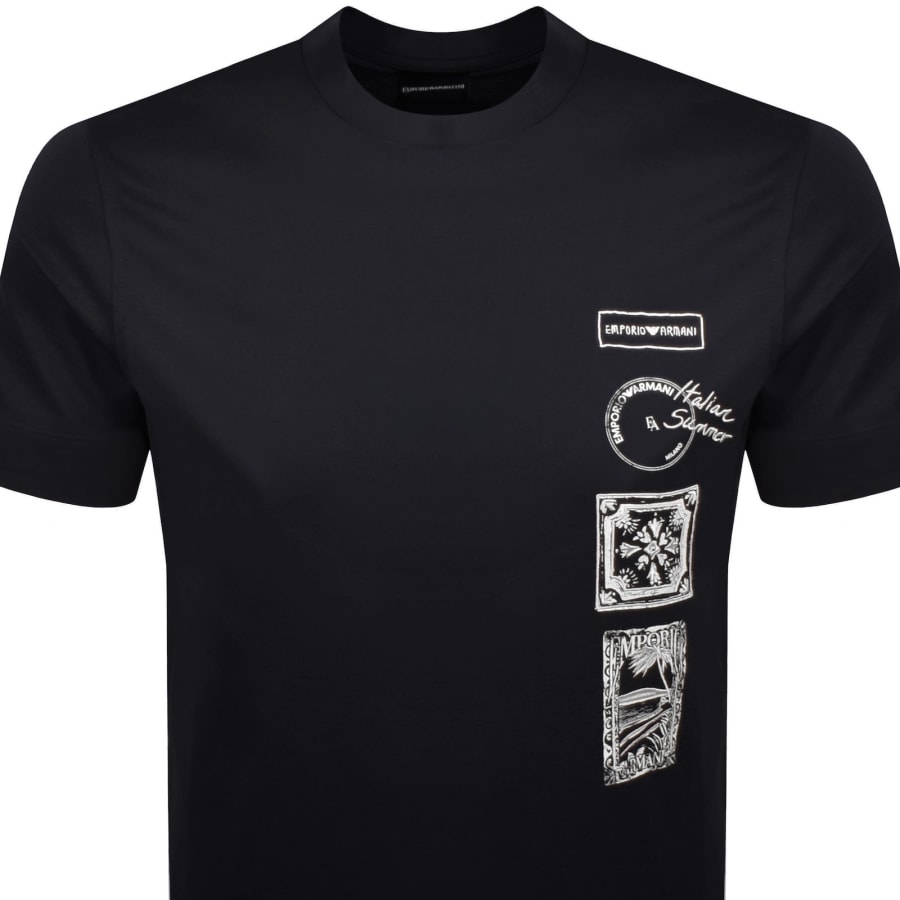 Image number 2 for Emporio Armani Logo T Shirt Navy