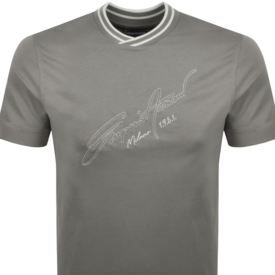 Image number 2 for Emporio Armani Logo T Shirt Grey