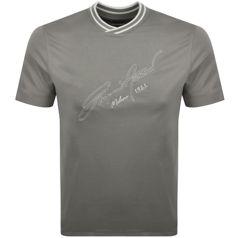Image number 1 for Emporio Armani Logo T Shirt Grey