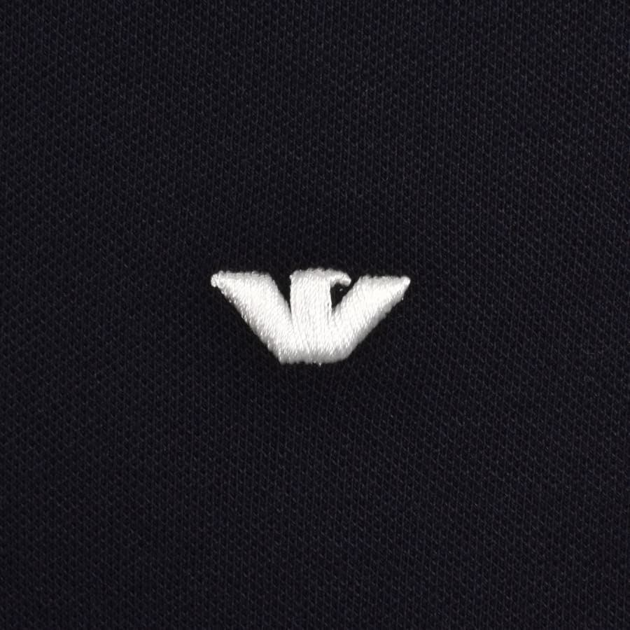 Image number 3 for Emporio Armani Short Sleeved Polo T Shirt Navy