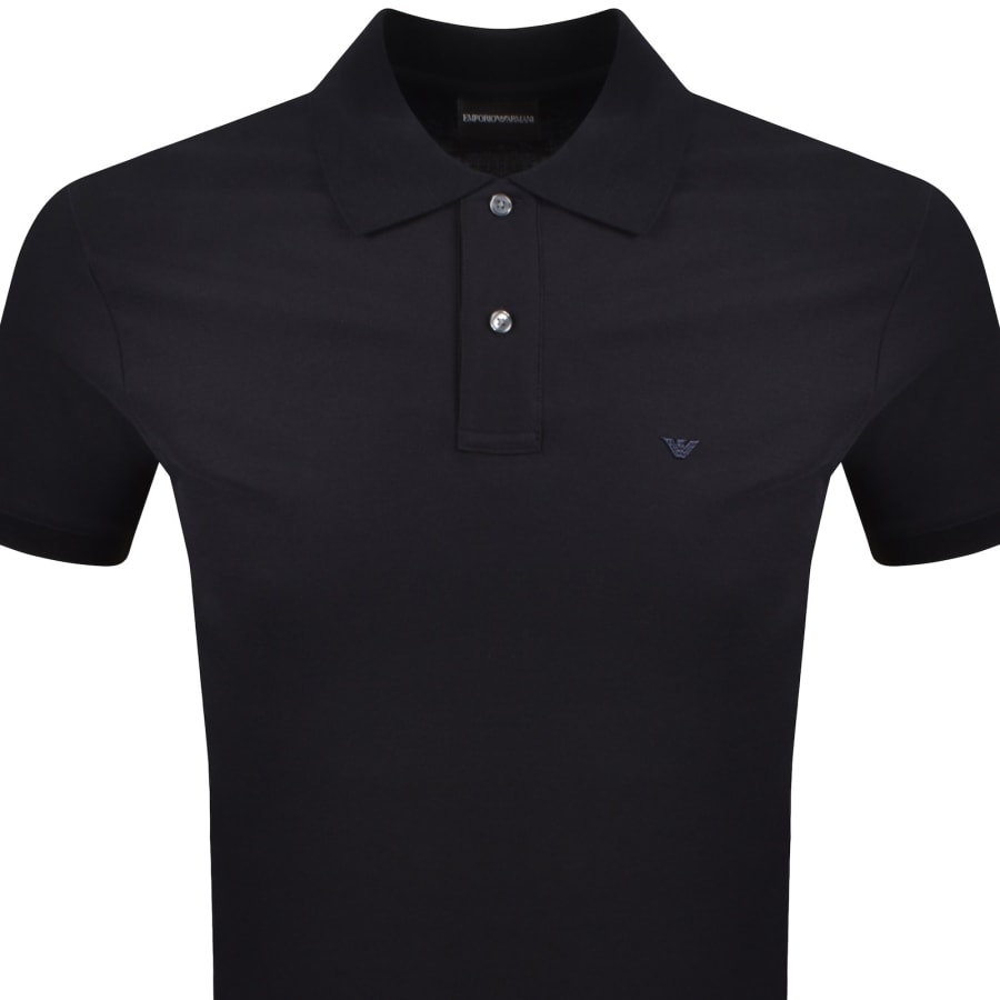 Image number 2 for Emporio Armani Short Sleeved Polo T Shirt Navy