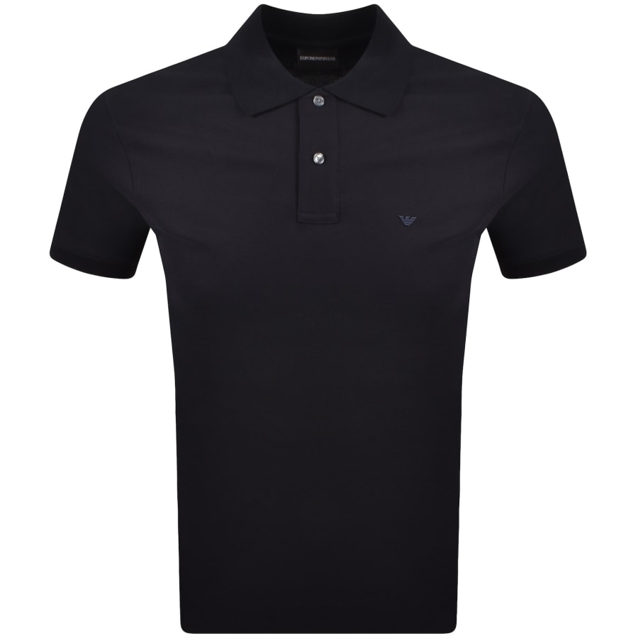 Image number 1 for Emporio Armani Short Sleeved Polo T Shirt Navy