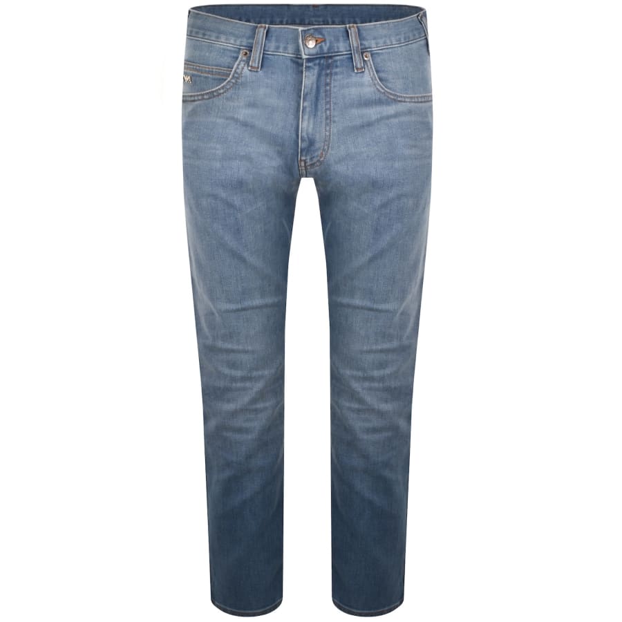 Image number 2 for Emporio Armani J45 Jeans Light Wash Blue