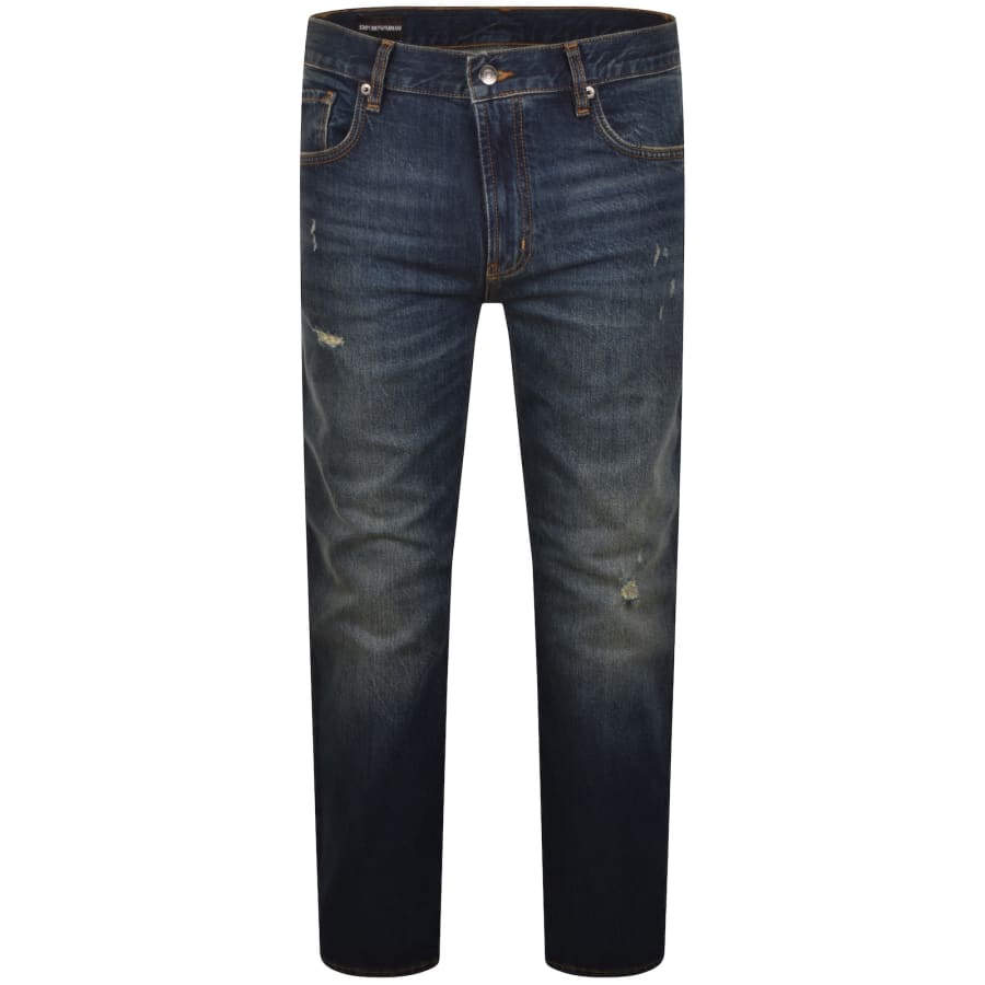 Image number 2 for Emporio Armani J76 Straight Fit Jeans Blue